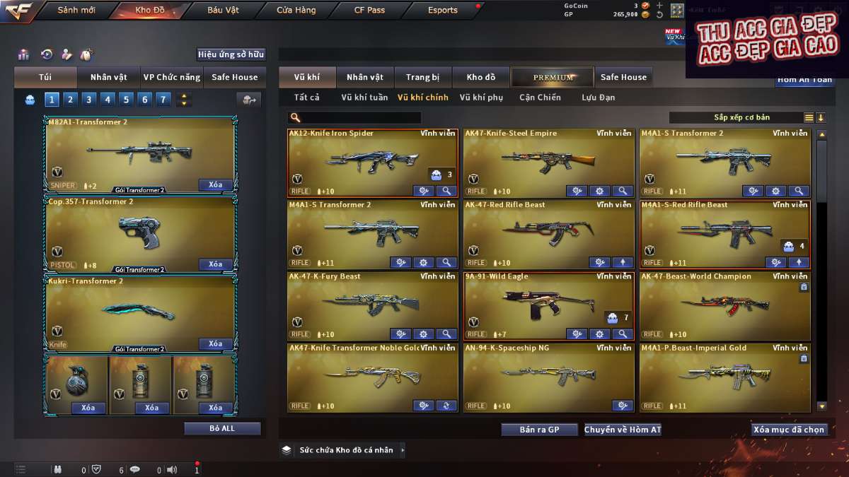 shop acc cf uy tin gia re